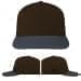 USA Made Black-Dark Gray Low Crown 5 Panel Cap