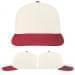 USA Made White-Red Low Crown 5 Panel Cap