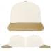 USA Made White-Khaki Low Crown 5 Panel Cap