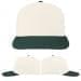 USA Made White-Hunter Green Low Crown 5 Panel Cap