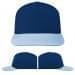 USA Made Navy-Light Blue Low Crown 5 Panel Cap