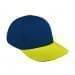 Navy Low Crown 5 Panel-Safety Green Button, Visor