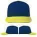 USA Made Navy-Safety Green Low Crown 5 Panel Cap