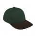 Hunter Green Low Crown 5 Panel-Black Button, Visor