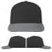 USA Made Dark Gray-Light Gray Low Crown 5 Panel Cap