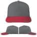 USA Made Light Gray-Red Low Crown 5 Panel Cap