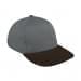 Light Gray Low Crown 5 Panel-Black Button, Visor