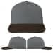 USA Made Light Gray-Black Low Crown 5 Panel Cap