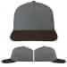 USA Made Light Gray-Black Low Crown 5 Panel Cap