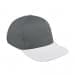 Light Gray Low Crown 5 Panel-White Button, Visor