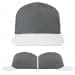 USA Made Light Gray-White Low Crown 5 Panel Cap