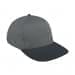 Light Gray Low Crown 5 Panel-Dark Gray Button, Visor