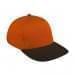 Blaze Orange Low Crown 5 Panel-Black Button, Visor