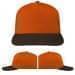 USA Made Blaze Orange-Black Low Crown 5 Panel Cap