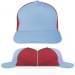 USA Made Light Blue-Red Low Crown 5 Panel Cap
