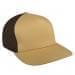 Khaki Low Crown 5 Panel-Black Back Half