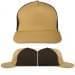 USA Made Khaki-Black Low Crown 5 Panel Cap