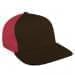Black Low Crown 5 Panel-Red Back Half