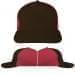USA Made Black-Red Low Crown 5 Panel Cap