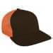 Black Low Crown 5 Panel-Orange Back Half