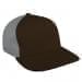 Black Low Crown 5 Panel-Light Gray Back Half