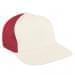 White Low Crown 5 Panel-Red Back Half