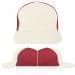 USA Made White-Red Low Crown 5 Panel Cap