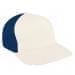 White Low Crown 5 Panel-Navy Back Half
