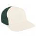 White Low Crown 5 Panel-Hunter Green Back Half