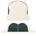 USA Made White-Hunter Green Low Crown 5 Panel Cap