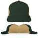 USA Made Hunter Green-Khaki Low Crown 5 Panel Cap