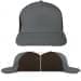 USA Made Light Gray-Black Low Crown 5 Panel Cap