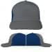USA Made Light Gray-Navy Low Crown 5 Panel Cap