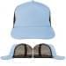 Light Blue-Black Meshback Snapback Skate Hat, Virtual Image
