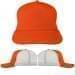 Orange-White Meshback Velcro Skate Hat, Virtual Image
