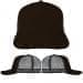 Black-Dark Gray Meshback Velcro Skate Hat, Virtual Image