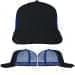 Dark Gray-Royal Blue Meshback Velcro Skate Hat, Virtual Image