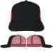 Dark Gray-Red Meshback Snapback Skate Hat, Virtual Image
