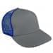 Light Gray-Royal Blue Meshback Snapback Skate Hat