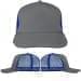 Light Gray-Royal Blue Meshback Velcro Skate Hat, Virtual Image