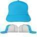 Turquoise-White Meshback Snapback Skate Hat, Virtual Image