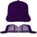 Purple-Purple Meshback Velcro Skate Hat, Virtual Image