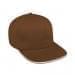Brown-White Ripstop Leather Trucker