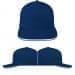 Navy-White Denim Slide Buckle Trucker, Virtual Image