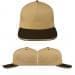 USA Made Khaki-Black High Crown Trucker Cap