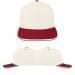 USA Made White-Red High Crown Trucker Cap