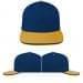 USA Made Navy-Athletic Gold High Crown Trucker Cap