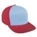 Light Blue High Crown Trucker-Red Back Half, Visor