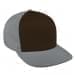 Black High Crown Trucker-Light Gray Back Half, Visor