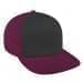 Dark Gray High Crown Trucker-Burgundy Back Half, Visor